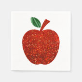 Serviette En Papier Parties scintillant Red Apple Napkin (Devant)
