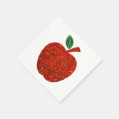 Serviette En Papier Parties scintillant Red Apple Napkin (Coin)