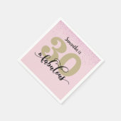 Serviette En Papier Parties scintillant rose 30 et fête fabuleuse d'an (Coin)