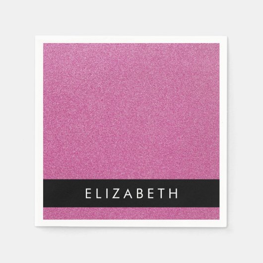 Serviette En Papier Parties scintillant rose, Arrière - plan Parties s (Devant)