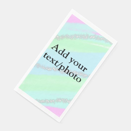 Serviette En Papier Parties scintillant rose bleu vert étincelant past (Coin)