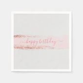 Serviette En Papier Parties scintillant rose Bruxelles Anniversaire (Devant)