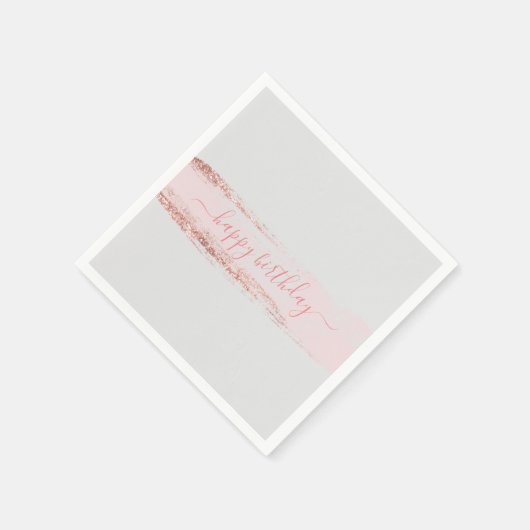 Serviette En Papier Parties scintillant rose Bruxelles Anniversaire (Coin)