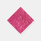 Serviette En Papier Parties scintillant rose-chaud (Coin)