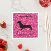 Serviette En Papier Parties scintillant rose chaud Dachshund Papier se (En situation)