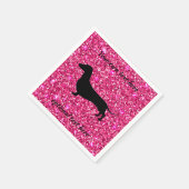 Serviette En Papier Parties scintillant rose chaud Dachshund Papier se (Coin)