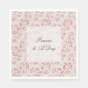 Serviette En Papier Parties scintillant rose crème romantique Mariage 
