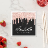 Serviette En Papier Parties scintillant rose Drift Nom personnalisé Gr (En situation)