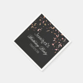 Serviette En Papier Parties scintillant rose et or Confetti sur Arrièr (Coin)