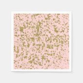 Serviette En Papier Parties scintillant rose et or Glam Girly Splatter (Devant)