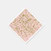 Serviette En Papier Parties scintillant rose et or Glam Girly Splatter (Coin)