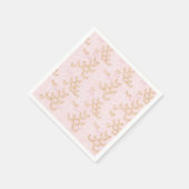 Serviette En Papier Parties scintillant rose et or - Motif des balance (Coin)