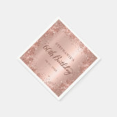 Serviette En Papier Parties scintillant rose Gold Foil 60e anniversair (Coin)