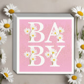Serviette En Papier Parties scintillant rose Golden Daisy Baby shower