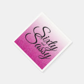 Serviette En Papier Parties scintillant rose Ombre 60 et Sassy 60e ann (Coin)