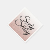 Serviette En Papier Parties scintillant rose Ombre 60 et Sassy 60e ann (Coin)