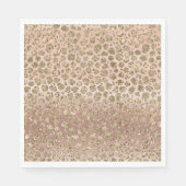 Serviette En Papier Parties scintillant rose or glam Leopard (Devant)