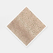 Serviette En Papier Parties scintillant rose or glam Leopard (Coin)
