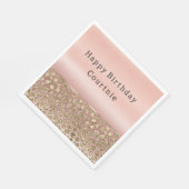 Serviette En Papier Parties scintillant rose or glam Leopard (Coin)