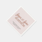 Serviette En Papier Parties scintillant Rose or sucre et épices Baby s (Coin)