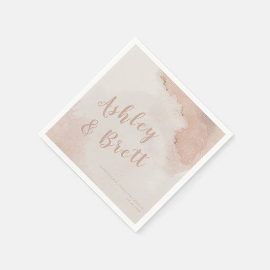 Serviette En Papier Parties scintillant rose Pastel Dusty Mariage tend (Coin)