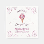 Serviette En Papier Parties scintillant rose ramassée Fête des mariées (Devant)