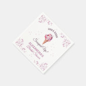 Serviette En Papier Parties scintillant rose ramassée Fête des mariées (Coin)