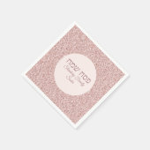 Serviette En Papier Parties scintillant rose Rose élégante Serviettes  (Coin)