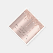 Serviette En Papier Parties scintillant rose Rose Gold Drids Étincelle (Coin)