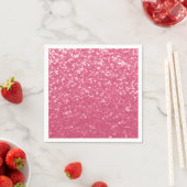 Serviette En Papier Parties scintillant rose rose pâle (En situation)