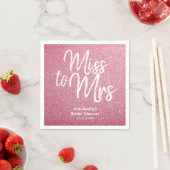 Serviette En Papier Parties scintillant rose vif Glam Miss à Mme Fête  (En situation)
