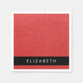 Serviette En Papier Parties scintillant rouge, Arrière - plan Parties  (Devant)