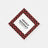 Serviette En Papier Parties scintillant rouge Chevron Sweet 16 serviet (Coin)