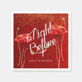 Serviette En Papier Parties scintillant Rouge Élégante La Nuit Avant L (Devant)
