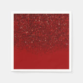 Serviette En Papier Parties scintillant Rouge Glam Sparkle Élégant Par (Devant)