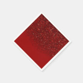 Serviette En Papier Parties scintillant Rouge Glam Sparkle Élégant Par (Coin)
