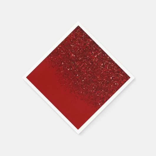 Serviette En Papier Parties scintillant Rouge Glam Sparkle Élégant Par (Coin)