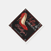 Serviette En Papier Parties scintillant rouge talons hauts | Cinquante (Coin)