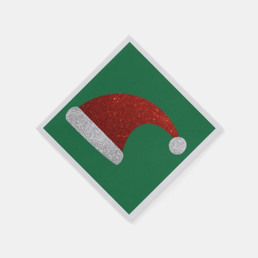 Serviette En Papier Parties scintillant Santa Hat serviettes (Coin)