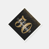 Serviette En Papier Parties scintillant & Script 50 & Fabuleux, Annive (Coin)