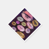 Serviette En Papier Parties scintillant Sparkly Kiss Lips Beauty Makeu (Coin)