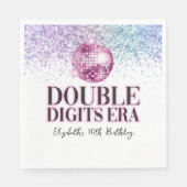Serviette En Papier Parties scintillant tendance Disco Double chiffres (Devant)