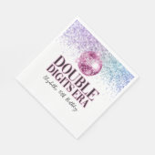 Serviette En Papier Parties scintillant tendance Disco Double chiffres (Coin)