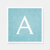 Serviette En Papier Parties scintillant Turquoise bleue et étincelle M (Devant)