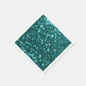 Serviette En Papier Parties scintillant Turquoise chic Faux (Coin)
