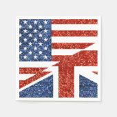 Serviette En Papier parties scintillant usa uk papier serviettes (Devant)