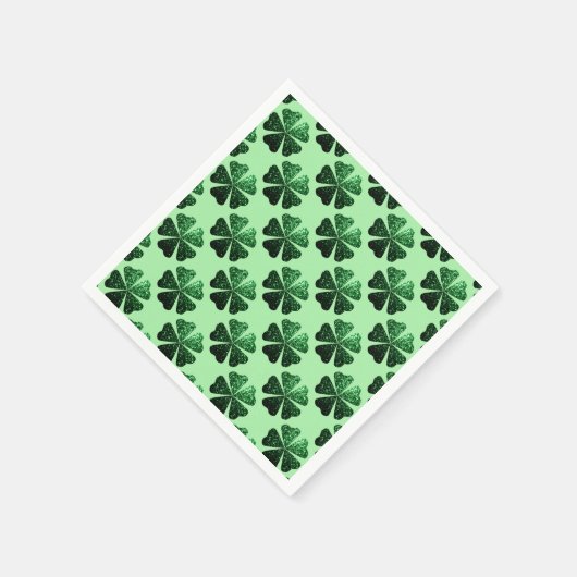 Serviette En Papier Parties scintillant vert foncé brillant Shamrock m (Coin)