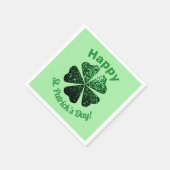 Serviette En Papier Parties scintillant vert foncé pétillant Shamrock  (Coin)