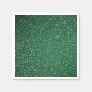 Serviette En Papier Parties scintillant verte