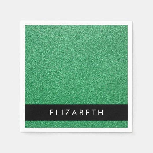 Serviette En Papier Parties scintillant verte, Arrière - plan Parties  (Devant)